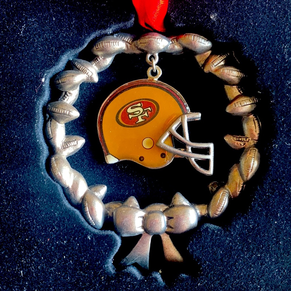 49ers Vintage Pewter Ornament